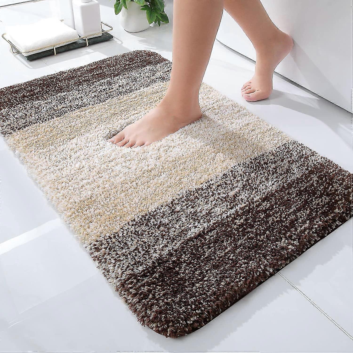 Luksus badeværelse tæppemåtte, ekstra bløde og absorberende mikrofiber badetæpper, skridsikker