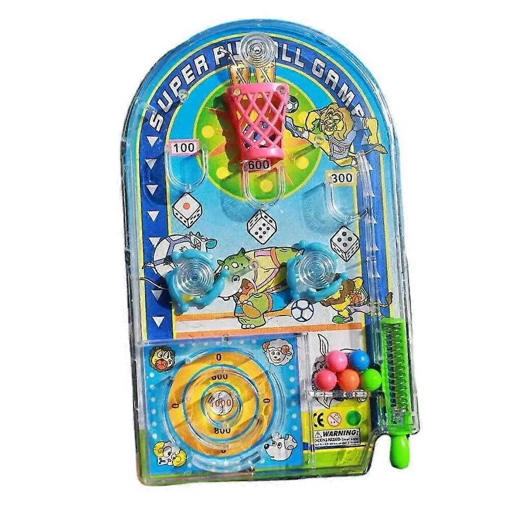 Classic Toys Games Vintage Mini Pinball Machine Interactive Toy Portable Cute Pattern Board Game Pinball Machine for Kids