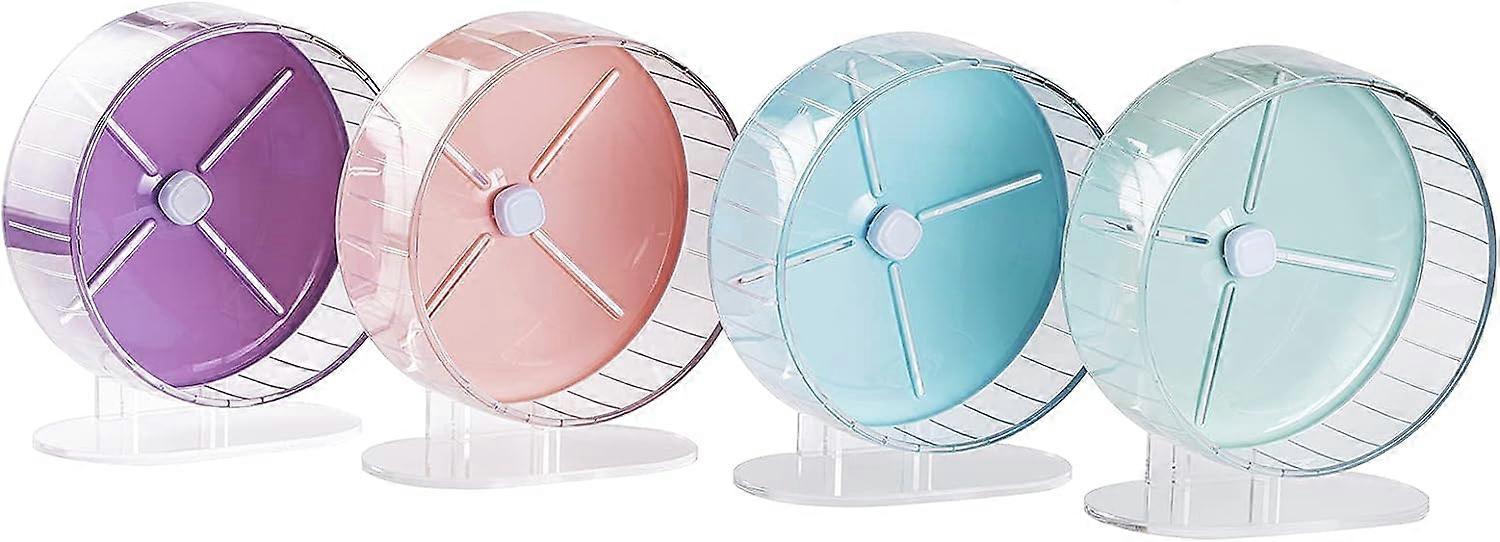 Mousebro Windmill Candy Color Quiet Running Wheel With Height Adjustable Base And Cage Attachment For Hamsters, Gerbils, Dwarf Hamsters, Mice, Rats An