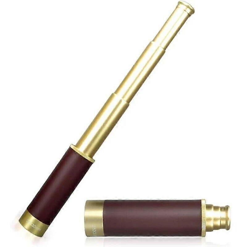 Zoomable Pocket Telescope Pirate Monocular Portable Foldable Pocket Vintage Monocular Telescope 25x30