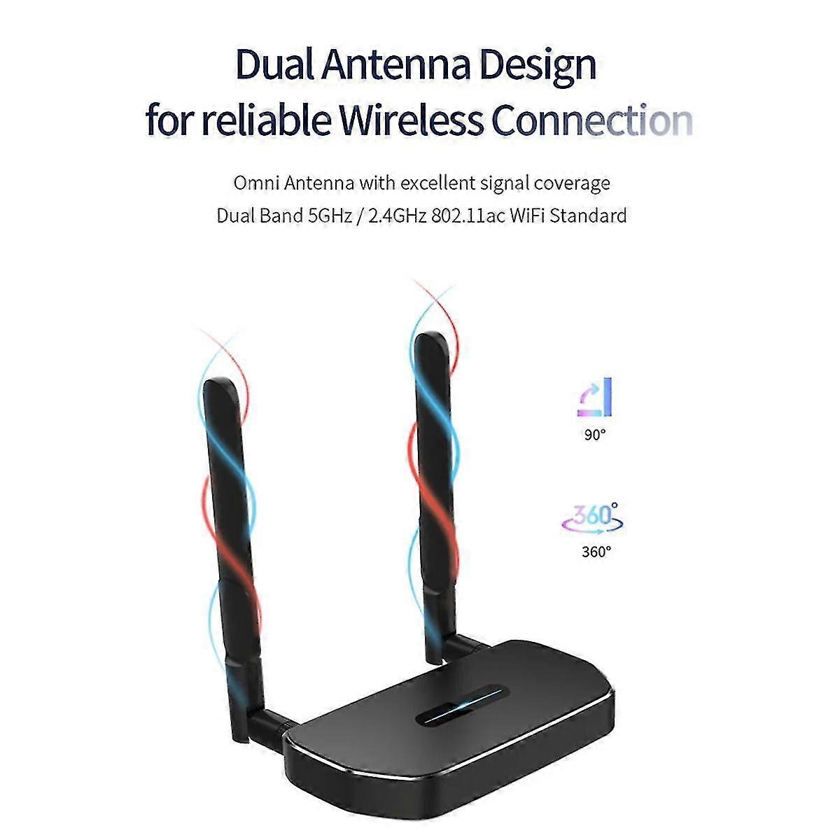 5g 4k Wireless -compatible Video Transmitter Receiver Extender Display Kit Adapter Dongle For Tv St