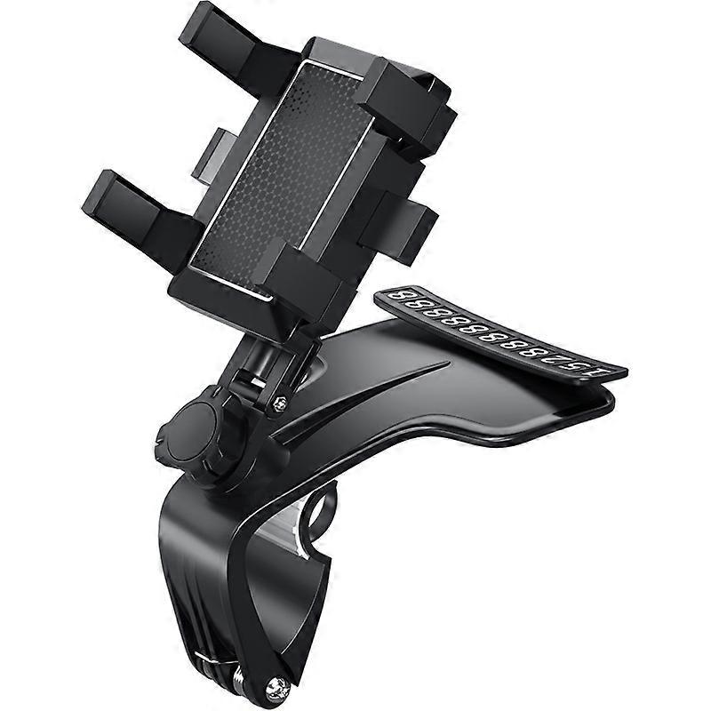 Universal Dashboard Car Phone Holder with Parking Number Plate 360 Degree Rotatable Auto Mobile Phone Clip Bracket for Iphone