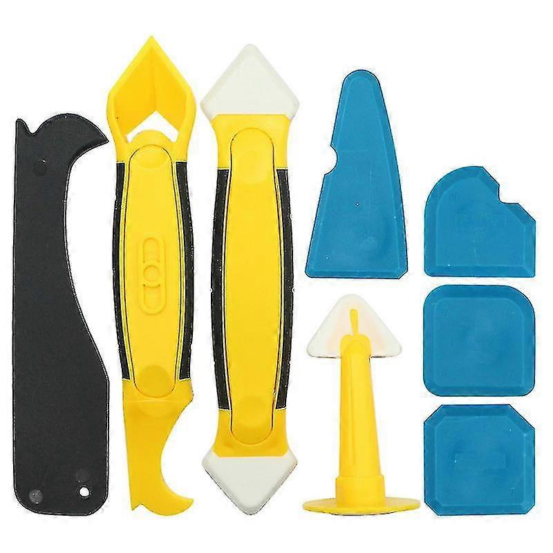 8pcs/set Sealant Scraper, Portable Caulking Finisher Tool, For Beautify The Caulking Effect Of Sealant, Silicone And Plastic Material, Scraper(1 -z
