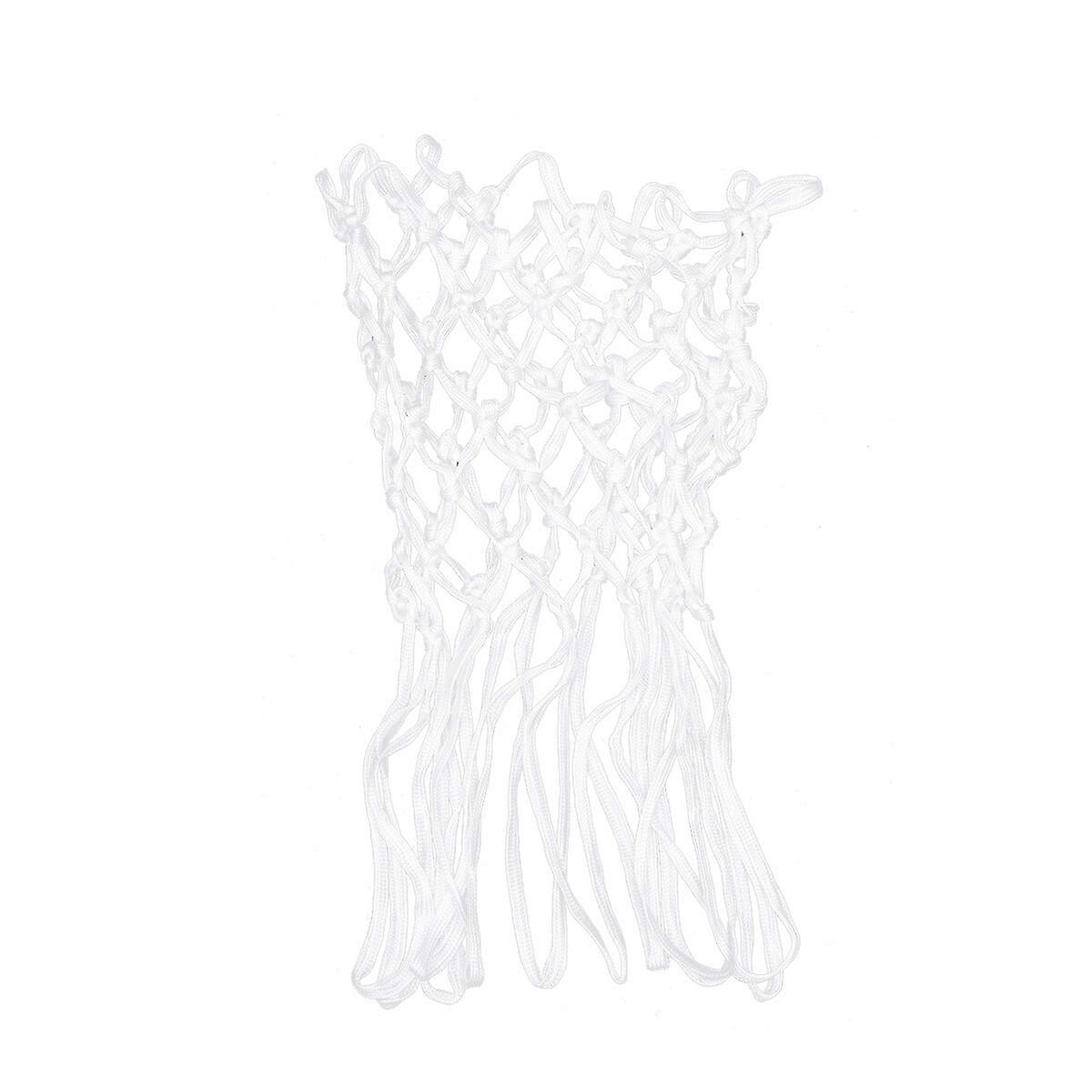 Nylon Braided Regular Size Professional Basketball Net Replacement Basketball Net All-Weather Heavy Duty Thick Net 12 Loops (White)