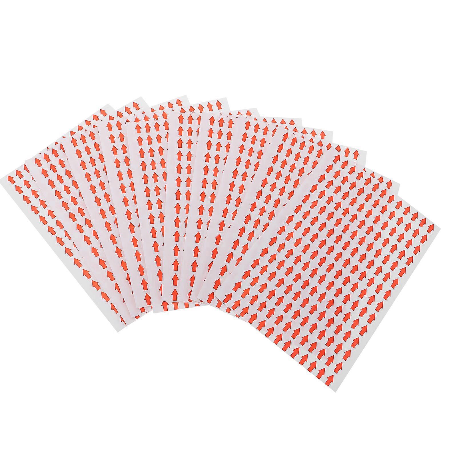 1000 Pcs Floor Tape Floor Decal Self Adhesive Red Sticker Direction Decals Indicator Tags Labels