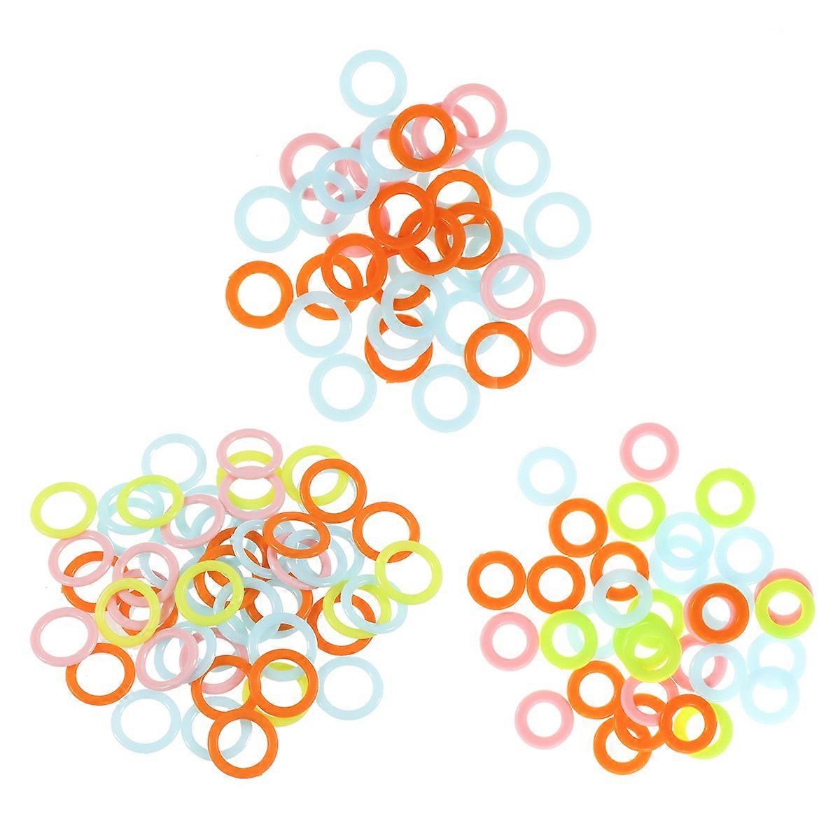 300pcs Stitch Markers Plastic Knitting Markers Rings Smooth Crochet Stitch Marker Ring Assorted Knitting Counters Needle Clip (Random Color)
