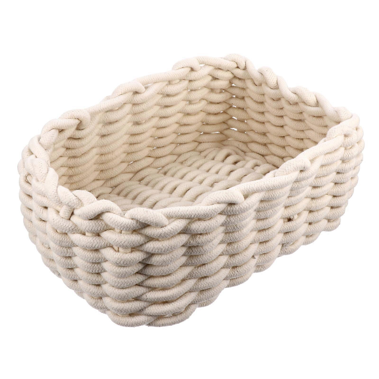 Cotton Thread Basket Decorative Home Storage Bin Basket Organizer Decoration