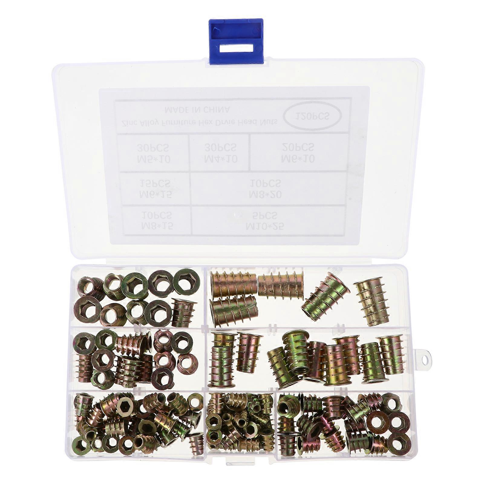 120Pcs T Écrous De Blocage Écrou Intégré Écrous De Montage Inserts Filetés Écrous Écrous De Montage