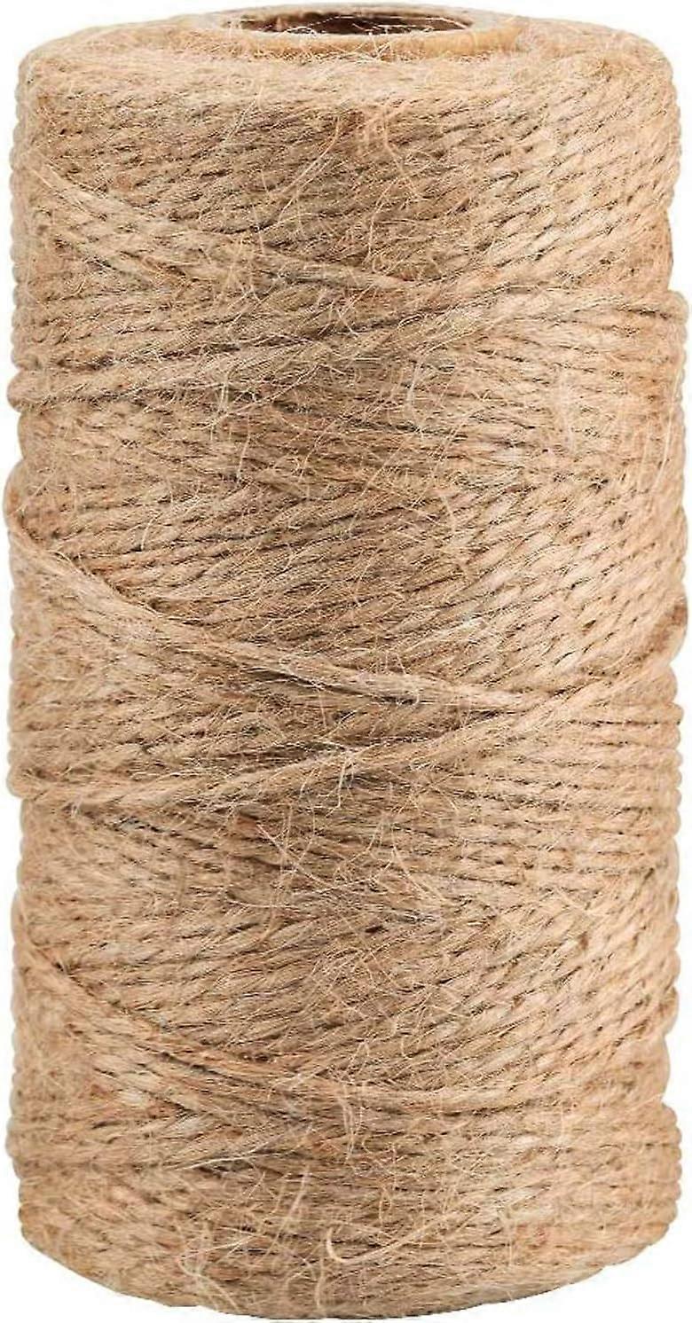Jdd Power Ficelle de jute naturelle - 100M Brown String pour l’artisanat le jardinage l’emballage et