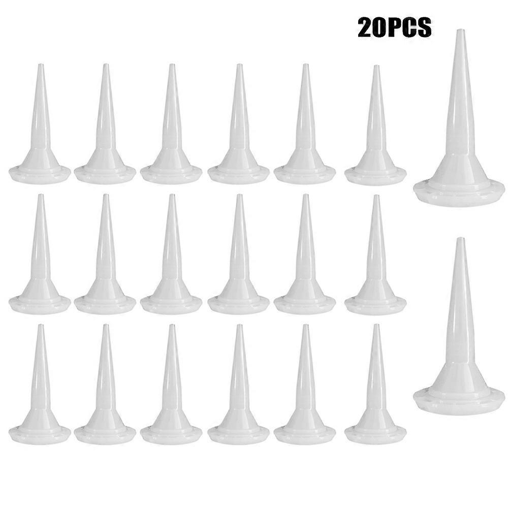 Plastic Structure Caulking Nozzles Extender Caulk Nozzle Tip Tool For Caulk Nozzles Applica(20pcs)