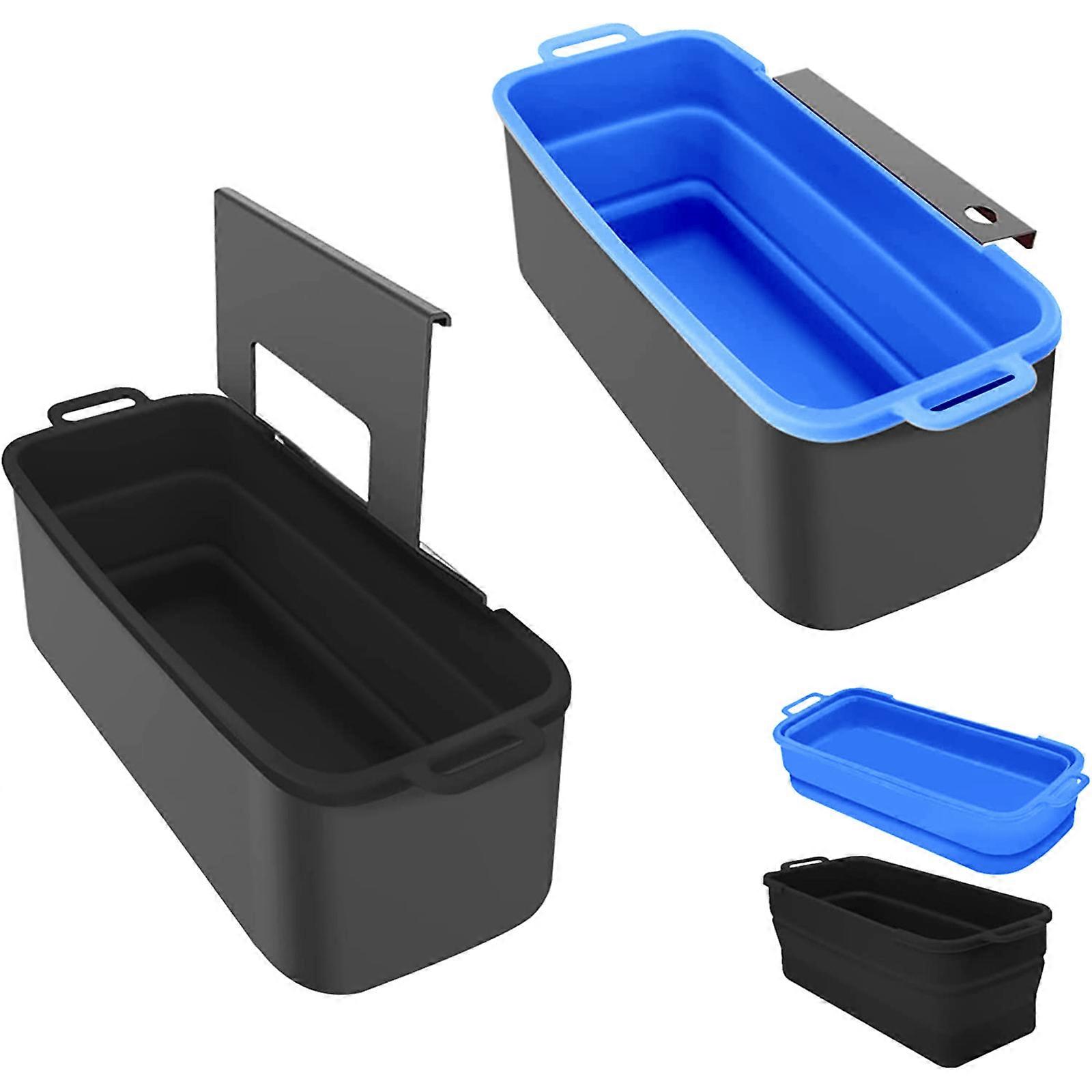 Foldable Griddle Grease Catcher Silicone Drip Pan Liners Reusable Grease Tray Liners