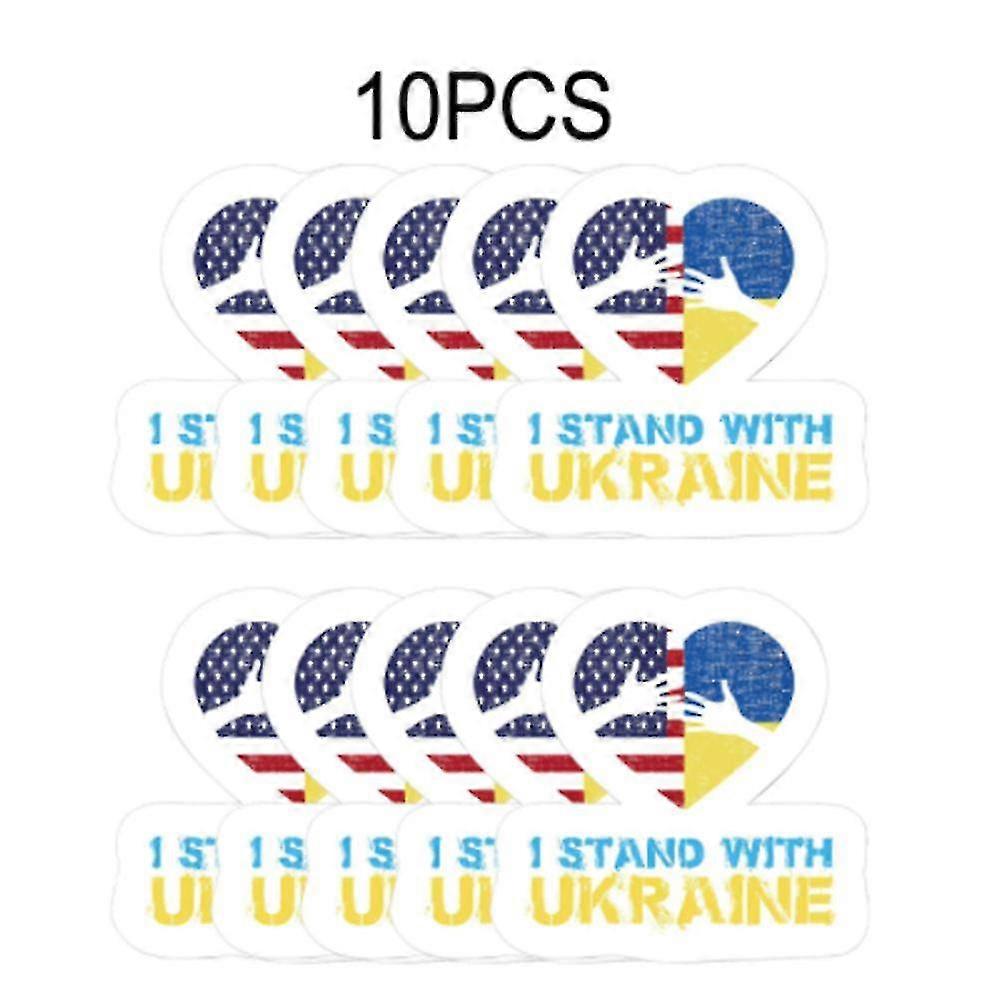 10 Pcs Stickers Support Ukraine Window Stickers