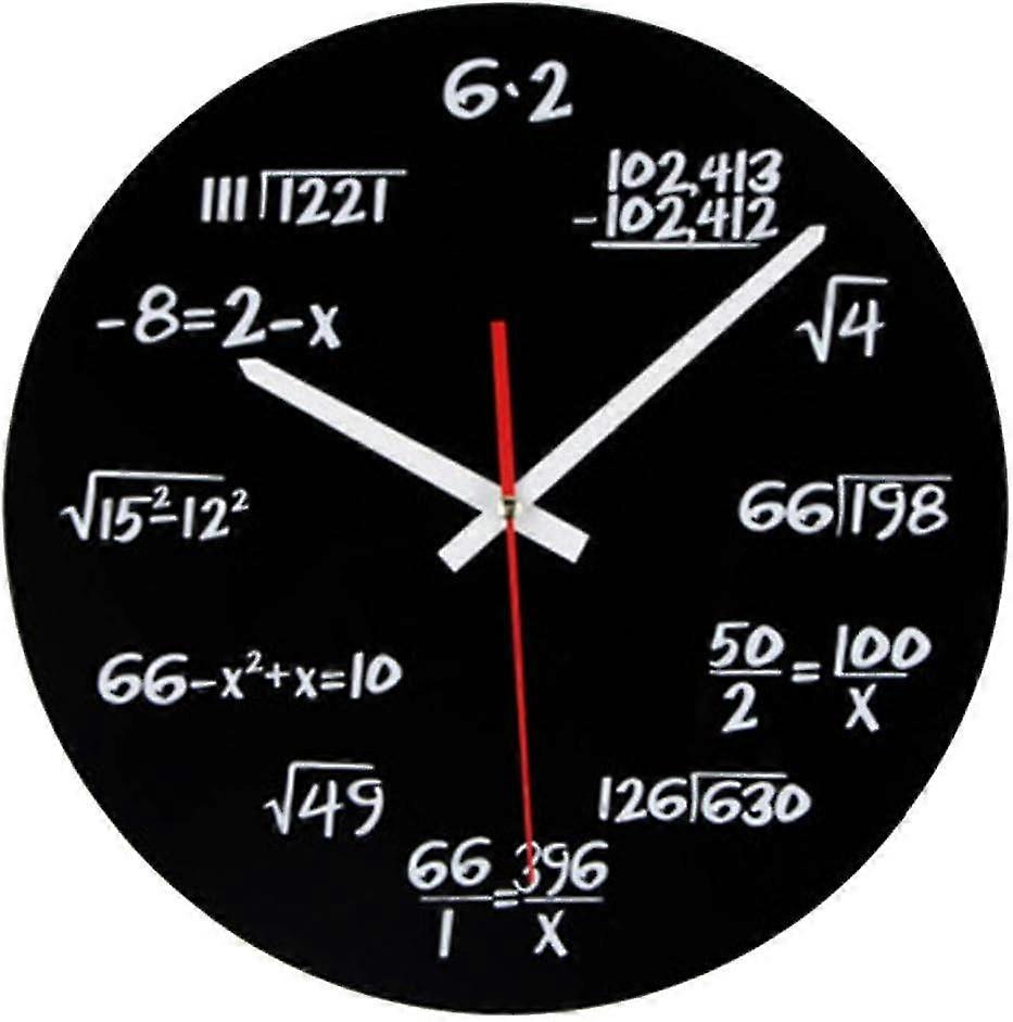Math Clock, Novel Wall Clock Unique Wall Clock Math Formula Clock Simple Math Equations