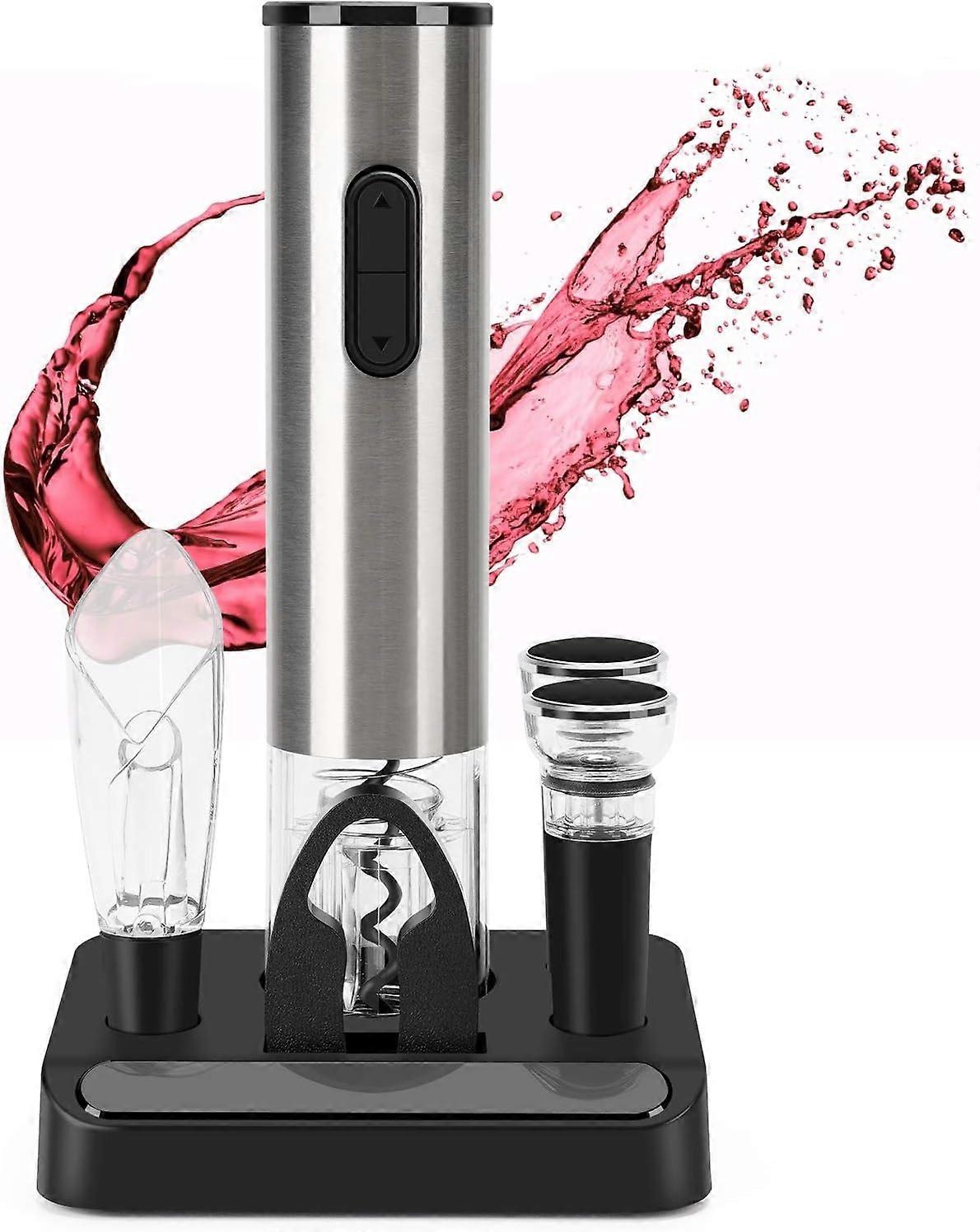 Electric bottle opener set Automatic bottle opener set Reusable bottle opener gift set with base