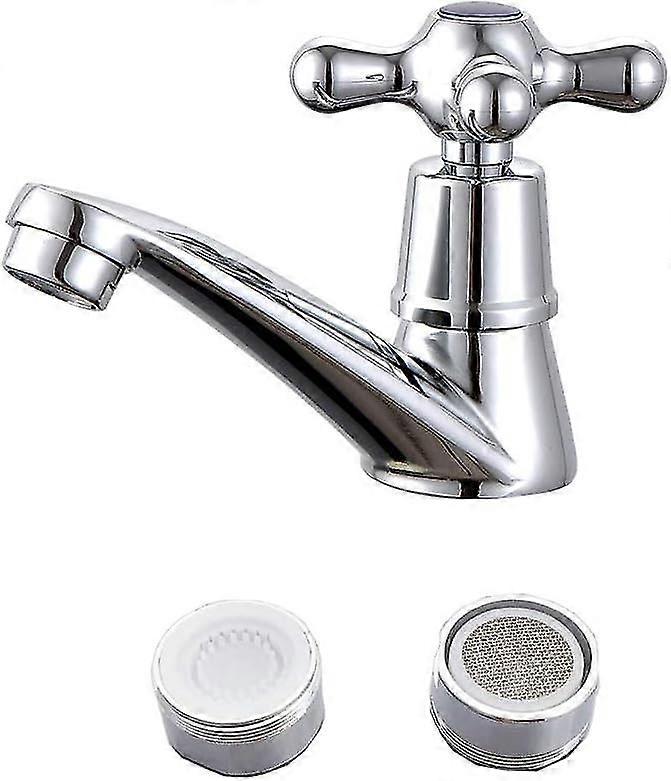 Basin Faucet Single Handle Water Nozzle Cold Water Tap, Modern Single Cold Faucet Sink Accessories Chrome Finish Water Tap, with Filter