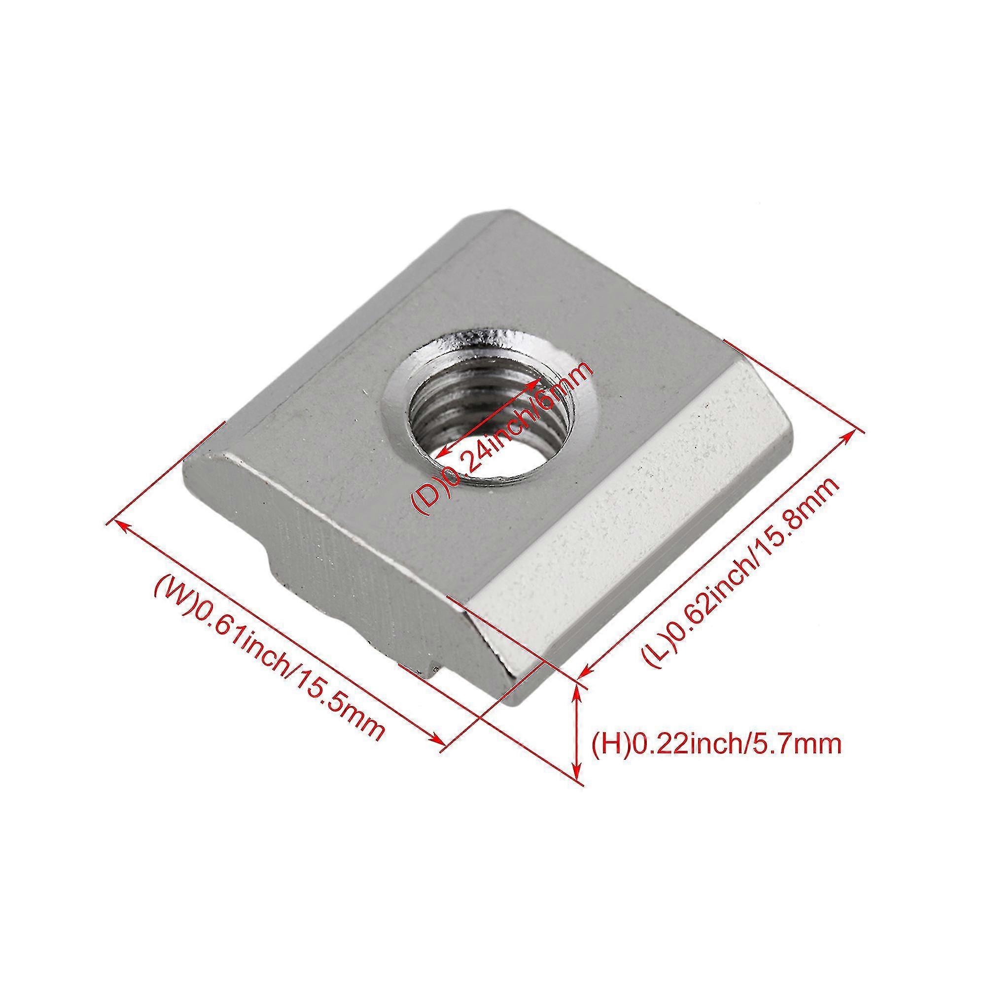 180x M6 Thread Slide T Nut Square Nut For 30 Sereis Profile
