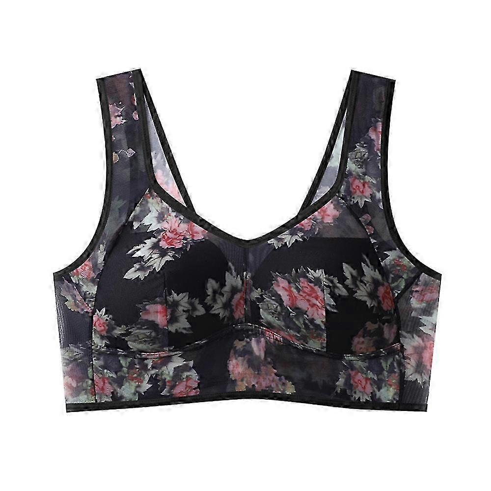 Ice Silk Lace Cooling Comfort Bra, Lace Buttonless Comfortable Bra