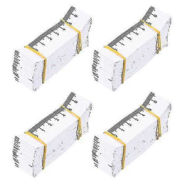 100 Pieces Of Disposable Double -sided Paper Tape Meter Wound Measuring Ruler