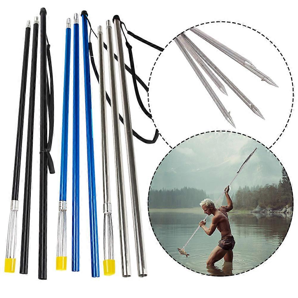 3 قسم الصيد الشق الحربة Spearfishing Kit مشبك السمك مع 5 قضبان شائكة وأدوات الصيد الرمح للغوص