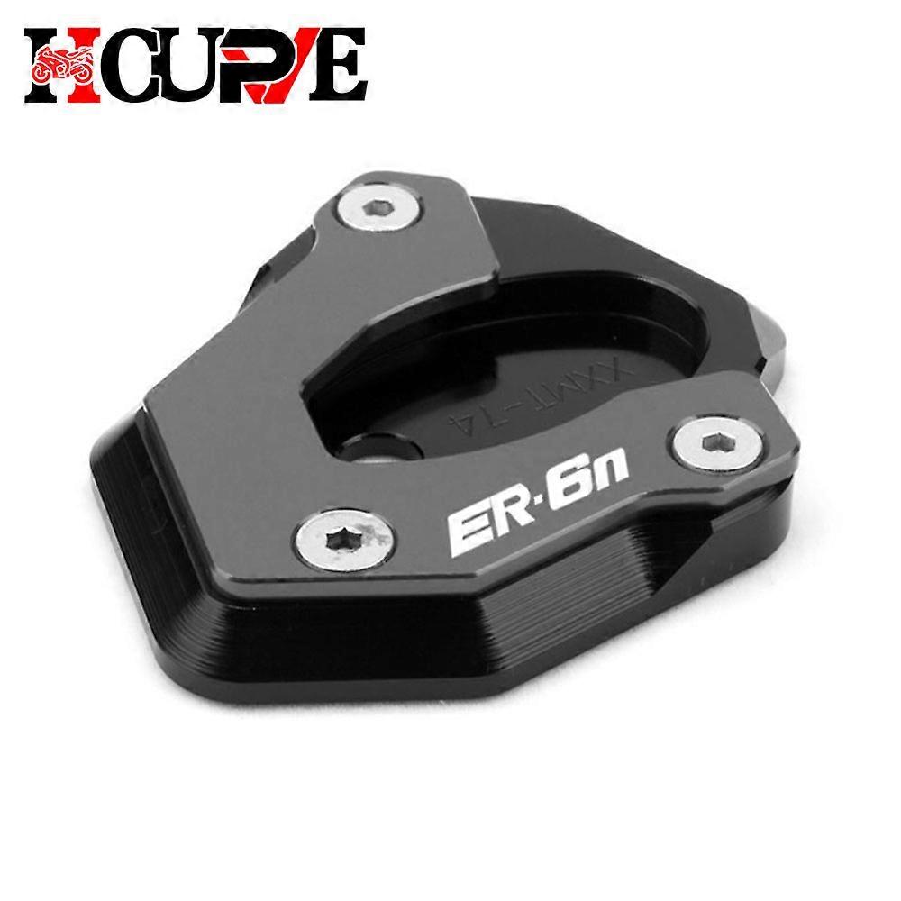 Motorcycle CNC Kickstand Foot Side Stand Extension Support Plate Pad Fit For ER-6N ER6N ER 6N ER-6F ER6F ER 6F 2012-2016