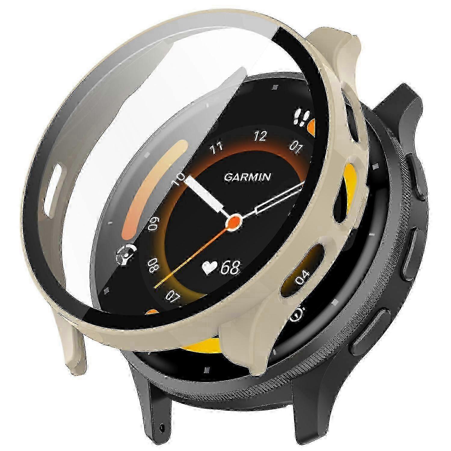 For Garmin Venu 3 PC Case with Tempered Glass Screen Protector Scratch Resistant Watch Cover - JA