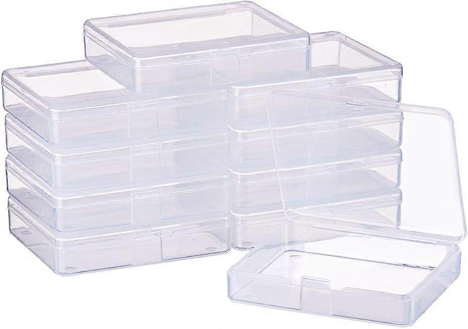 18 Pack 2.8x2.44x0.62"Rectangle Clear Plastic Bead Storage Containers Box Drawer Organizers with lid for Items Earplugs Pills Tiny Bead Jewelry Findin