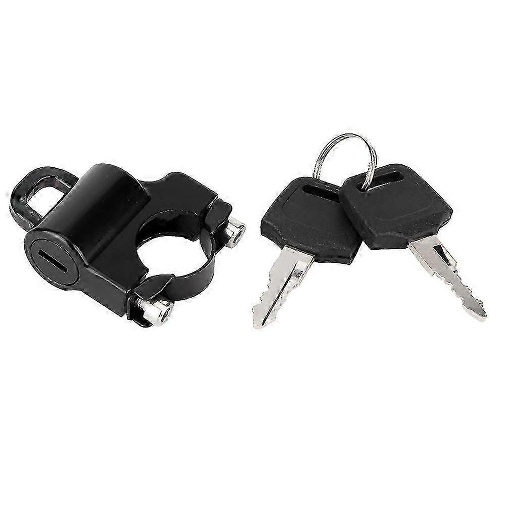 Motorcycle Helmet Security Lock with 2 Keys for 0.9in HandlebarBlack
