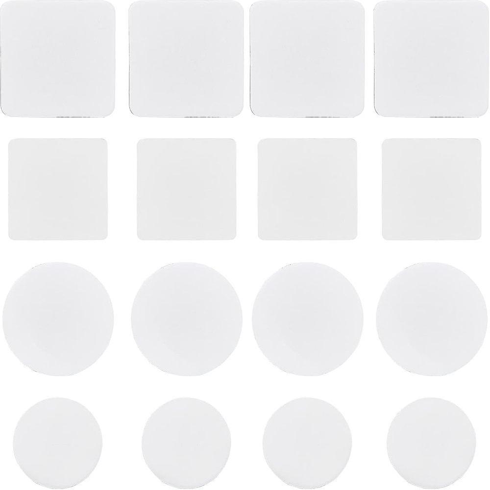 EVA Double-side Tap With Double Adhesive Back Antiskid Flat Round & Square White 120pcs/set