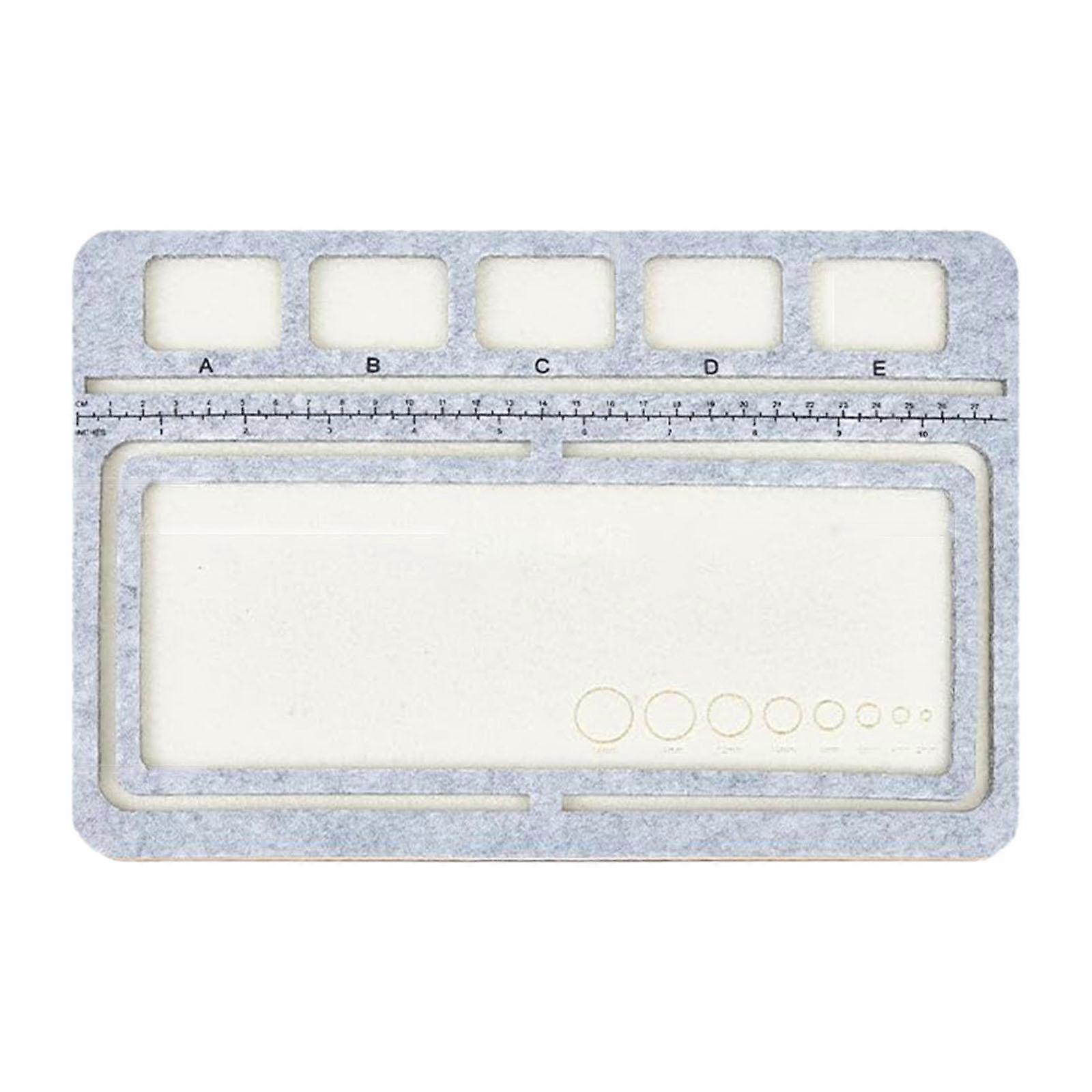 Bead Mat Bead Design Board with Compartments, Soft Surface Tray Felt Beading Mat