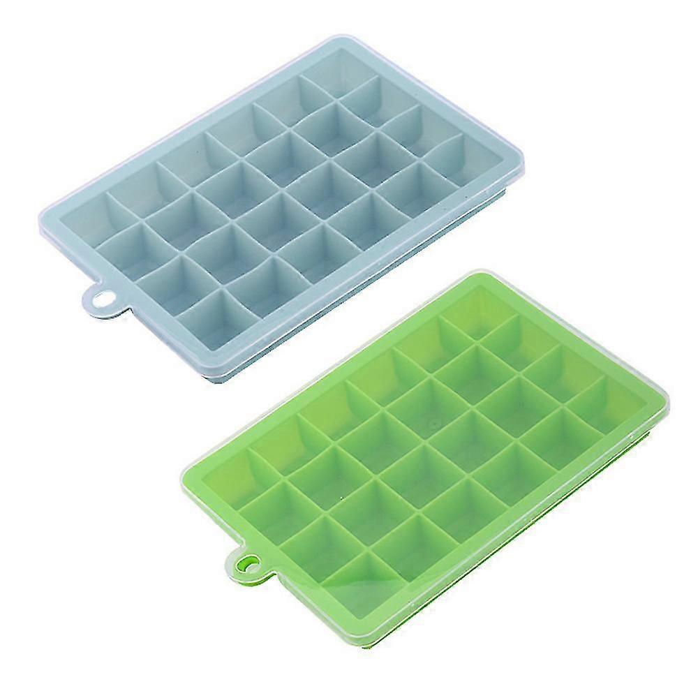 2-pack Silicone Ice Cube Trays With Lids Easy Release Ice Cube Molds Set For Whiskey, Baby Food Silicone Cake Mold