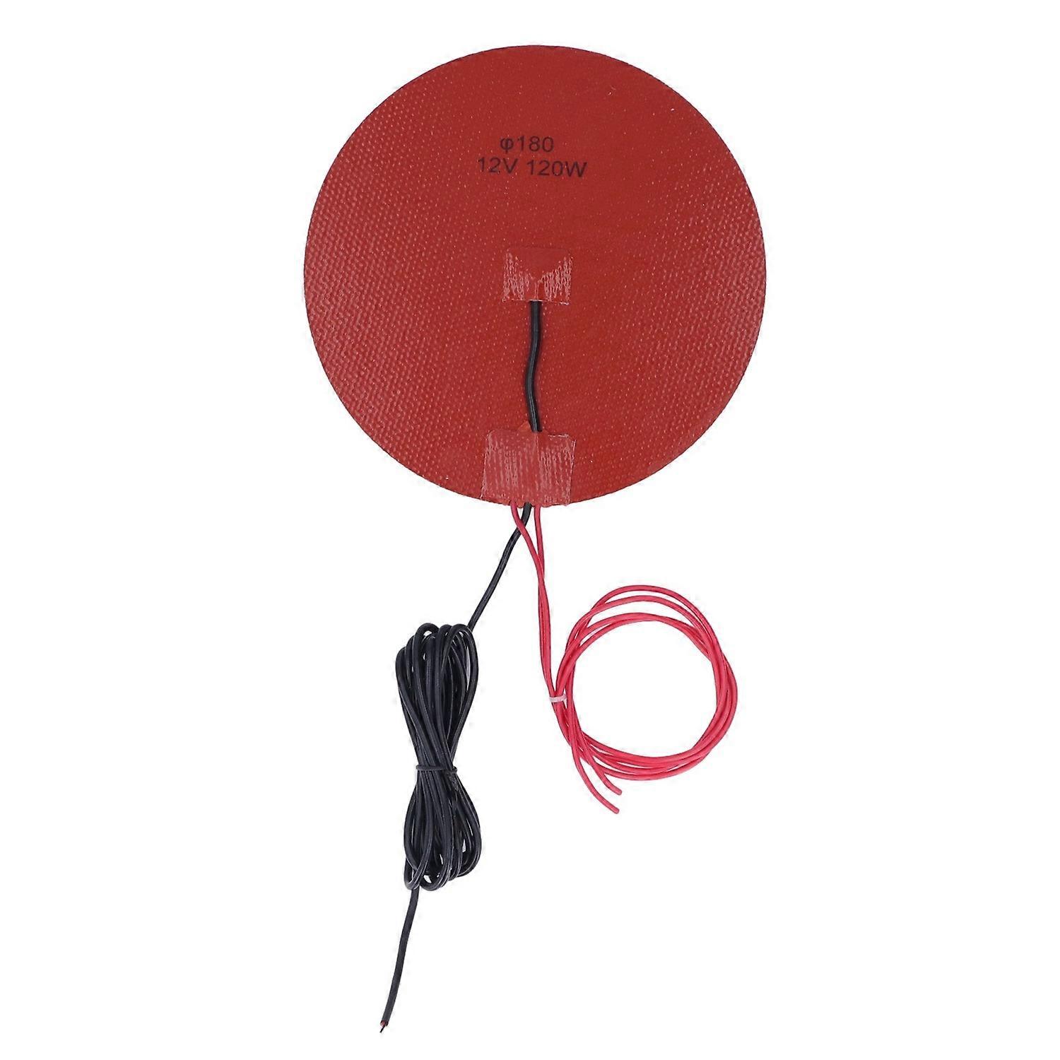 Circular Silicone Heating Pad Soft Flexible Abrasion Resistance Round Heater Pad for 3D Printer 120W