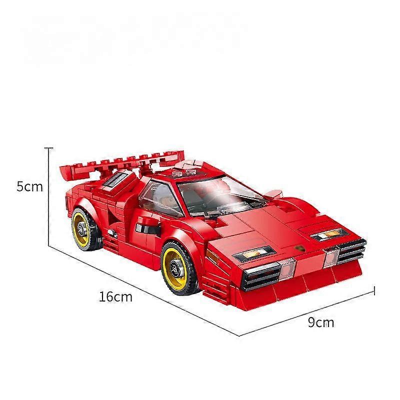 Children's building block car assembly model Lego development intelligence racing DIY boy toy (Lamborghini Countash 666022)