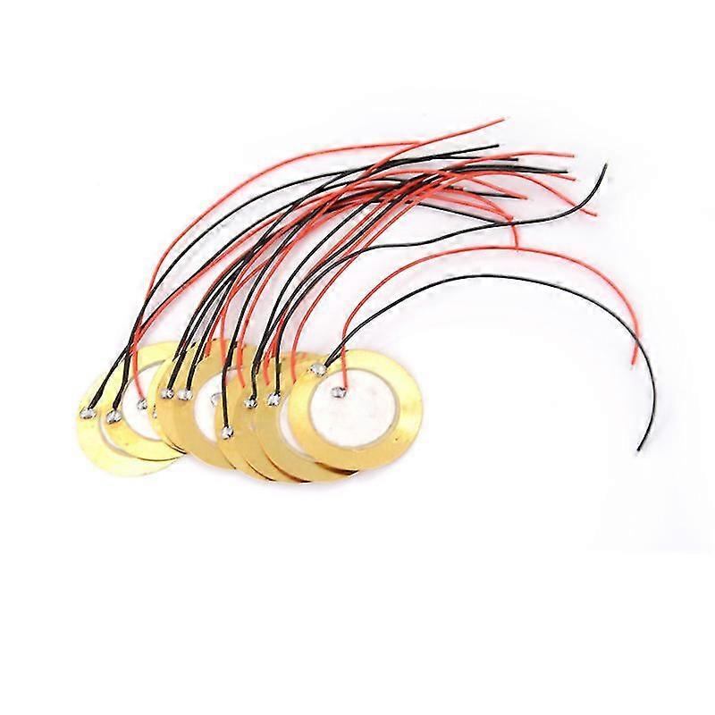 10pcs 27mm Sounder Sensor Trigger Drum Disc + Wire Copper Piezo Elements