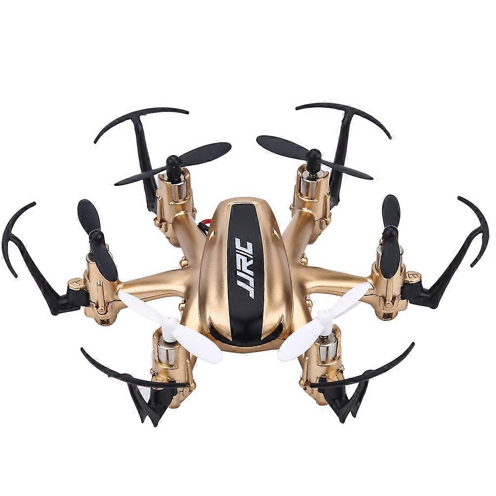 Mini 2.4Ghz Helicopter Drone Toy Remote Control One Key Return Headless Mode (Gold)