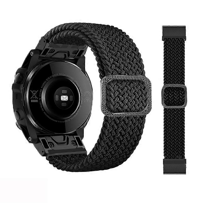 Nylon flätat klockband för Garmin Fenix 7X för Garmin Fenix 7X