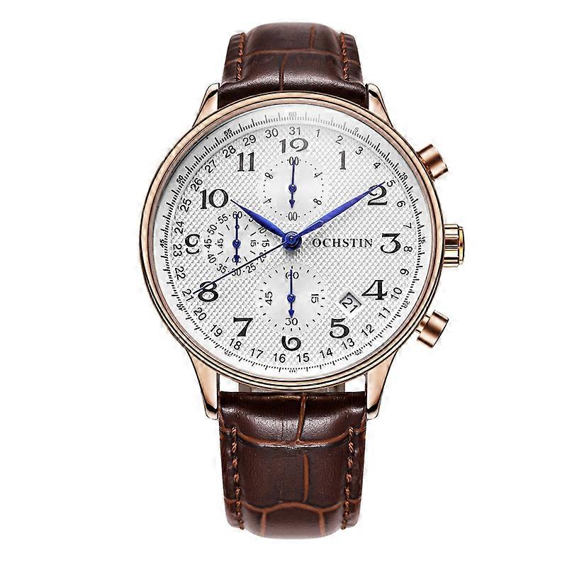 Ochstin 6050C Multifunctional Quartz Men Leather Watch