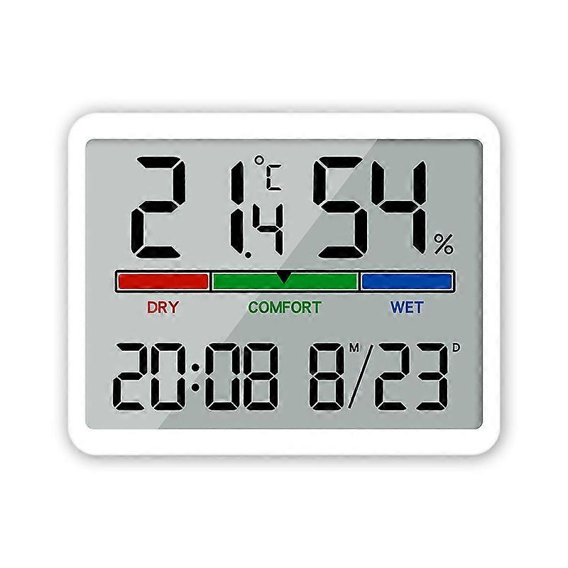 Magnetic LCD Digital Aalarm Clock Large Screen With Temperature Humidity Display
