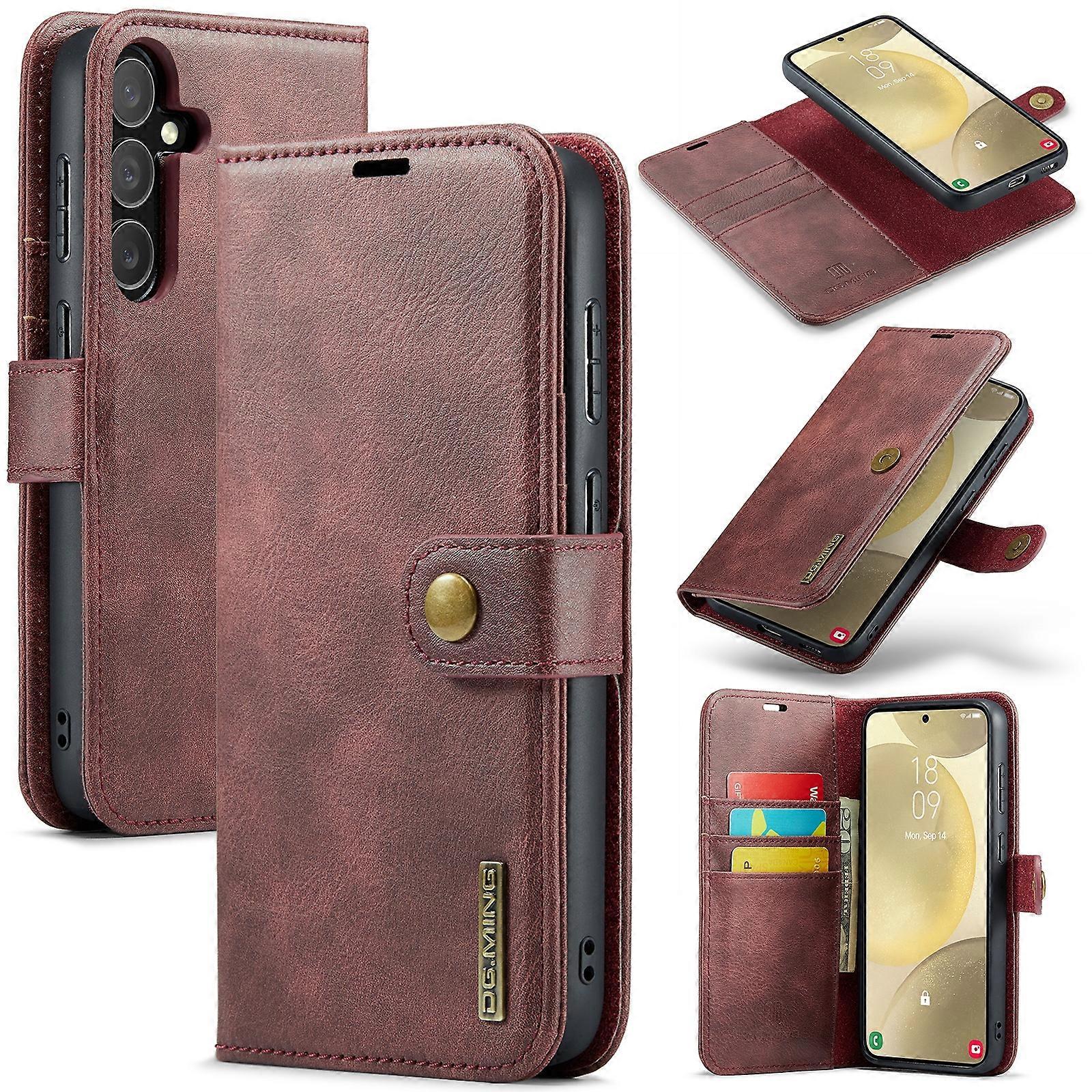 DG.MING Crazy Horse Texture Detachable Magnetic Leather Case