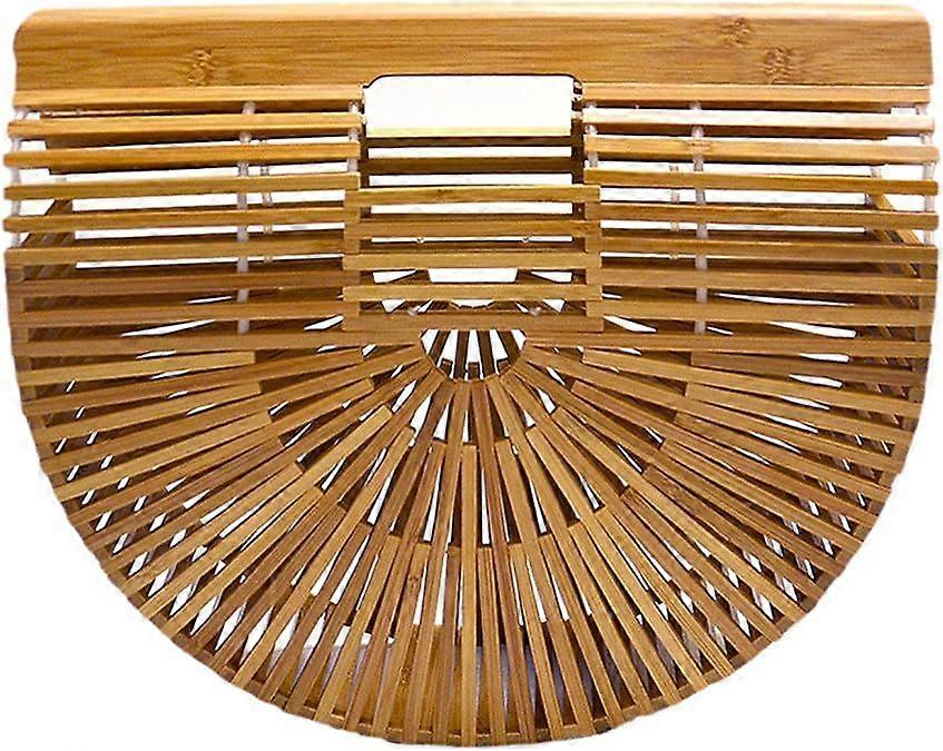 Women's Bamboo Handbag Handmade Tote, Tan