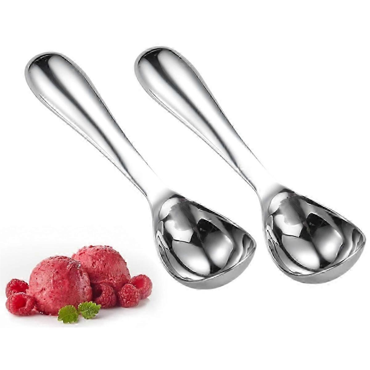 Stainless Steel Ice Cream Scoop - Comfortable Handle For Effortless Portioning - Perfect For Solid