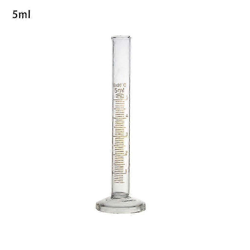 Glass Graduated Cylinder Lab Measuring Cylinder with Round Base 5/10/25/50ml