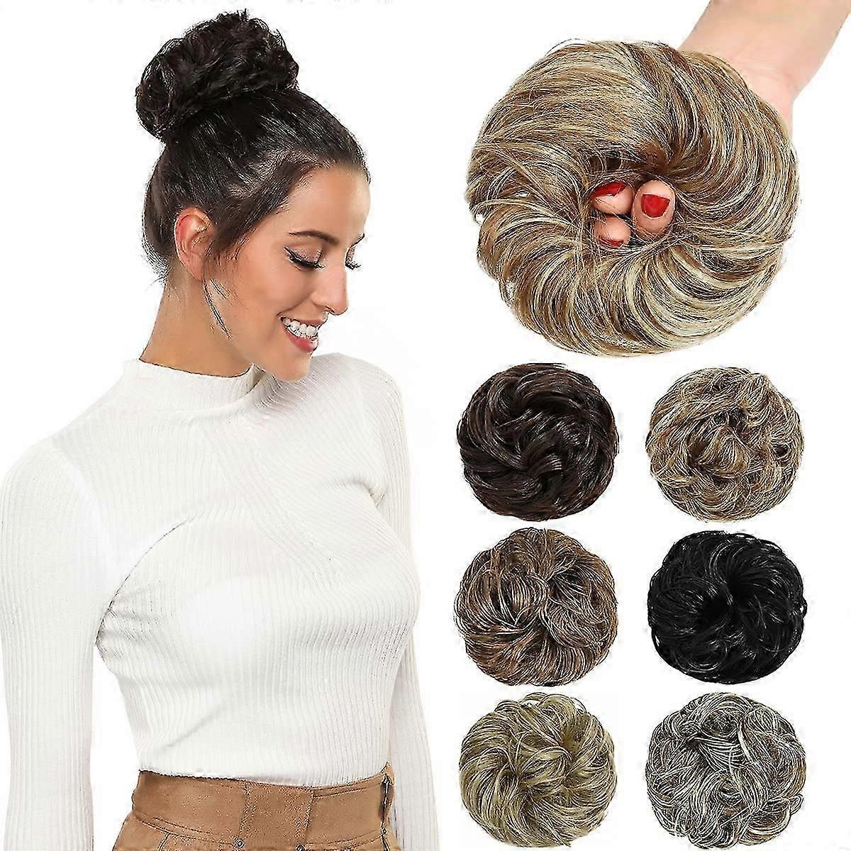 Messy Bun Hair Pieces For Women Hair Bun Extension Up do Curly Messy Bun Scrunchie