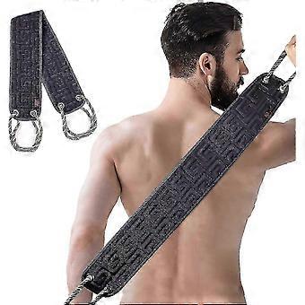 Exfoliating Back Scrubber for Shower, 37 Inches Back Washer with Handles, Back Exfoliator for Body Cleaning and Massage