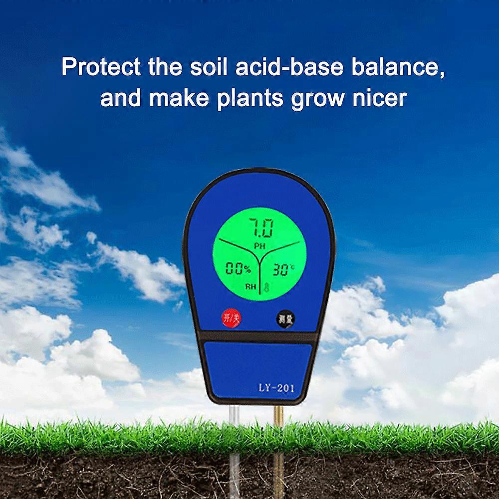 3 in 1 LCD Digital Display Soil PH Tester Soil Moisture/Temp/PH Testers Garden Planting Soil Detector Soil Temperature Test Tool Soil Detect Device