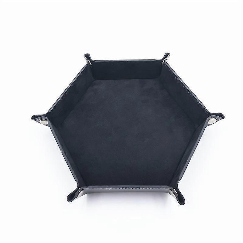Dice Tray Foldable Metal Dice Rolling Tray Holder Storage Box for RPG DND Table Game Double Sided