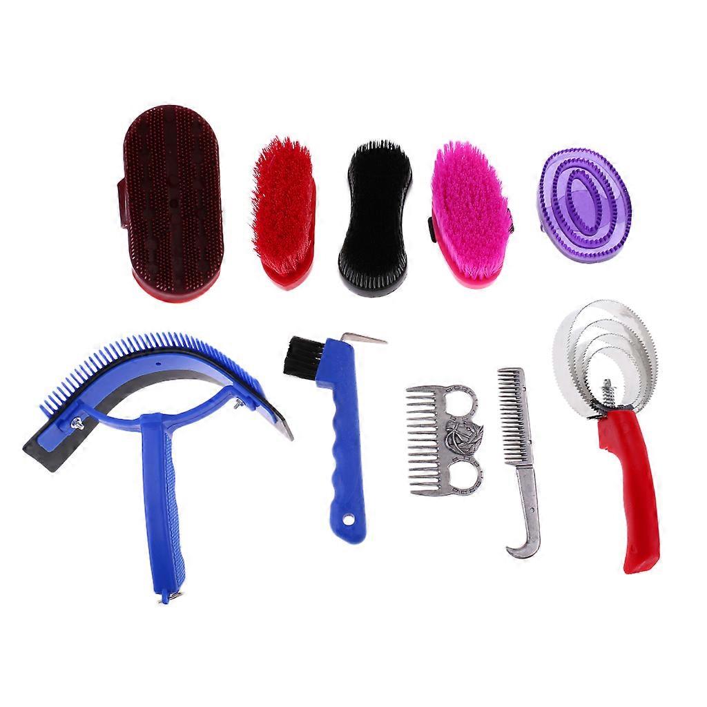 10 قطع الحصان الاستمالة كيت الفروسية ديلوكس الحصان الاستمالة فرشاة مشط