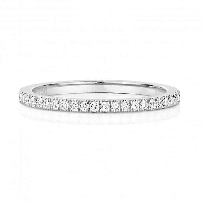 Trauring 18ct Diamant halber Memoire Ring WP276/I