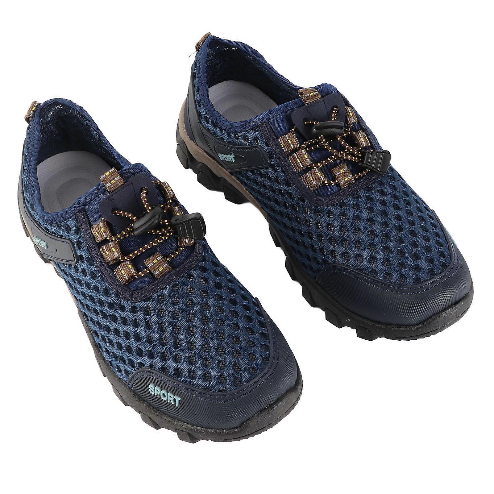Men Large Mesh Structure Protection Lightweight Breathable Sports Shoes with Rubber Sole for Running