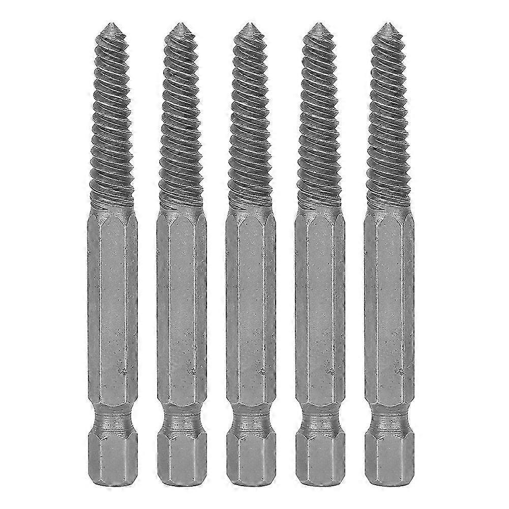 5Pcs 65mm Screw Extractor Broken Damaged Stud Remover Drill Bits Hexagonal Handle High-Speed Steel