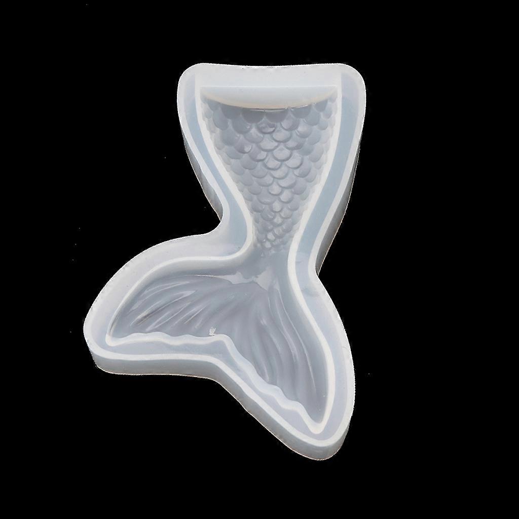 בתולת ים זנב עובש קריסטל אפוקסי עובש זנב דג סיליקון שרף עובש תכשיטים עובש ים נושא עובש עבור מלאכת תליון ביצוע חצוצרה ברורה B